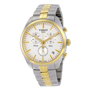 PR100 Chronograph White Dial Twotone Watch T1014172203100