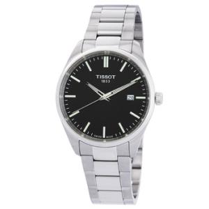 PR 100 Quartz Black Dial Watch T1504101105100