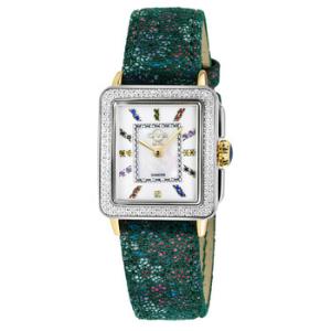 Padova Gemstone Floral Diamond Mother of Pearl Dial Watch 12334F