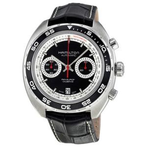 Pan Europ Black Dial Leather Watch H35756735