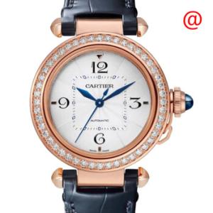 Pasha De Cartier Automatic Diamond Silver Dial Watch wjpa0012