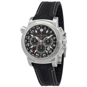 Patravi Traveltec Chronograph Automatic Chronometer Black Dial Watch 00.10620.08.33.02