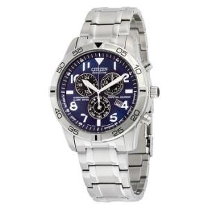 Perpetual Calendar EcoDrive Chronograph Blue Dial Watch BL547057L