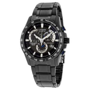Perpetual Chrono AT Black Dial Watch AT400754E