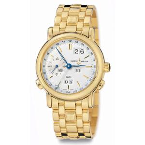 Perpetual Silver Dial 18kt Yellow Gold Watch