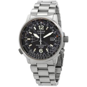 Perpetual World Time GMT EcoDrive Black Dial Watch CB023081E