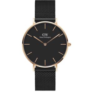 Petite Ashfield Quartz Black Dial Watch DW00100307