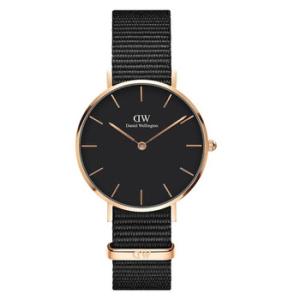 Petite Cornwall Quartz Black Dial Watch DW00100215