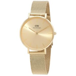 Petite Quartz Gold Dial Watch DW00100474