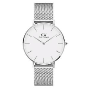Petite Sterling Quartz White Dial Watch DW00100306
