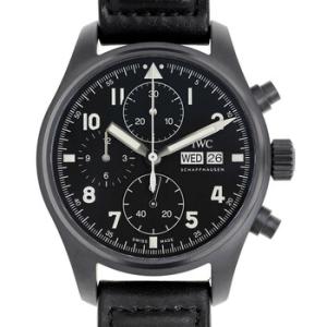 Pilot Chronograph Tribute To 3705 Automatic Black Dial Watch IW387905