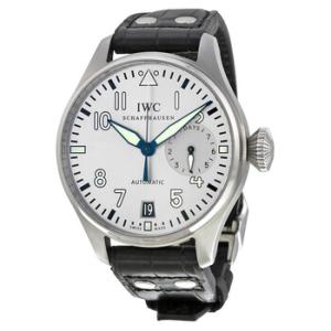 Pilot Father  Automatic Silver Dial Black Leather Watch