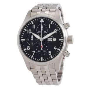 Pilots Chronograph Automatic Black Dial Watch IW378002