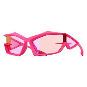 Pink Flash Mirror Irregular Sunglasses GV40049I 73Y