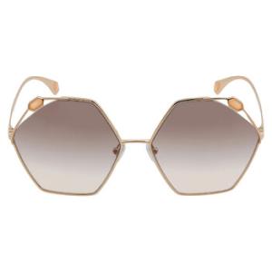 Pink Gradient Grey Hexagonal Sunglasses BV6160 20143B