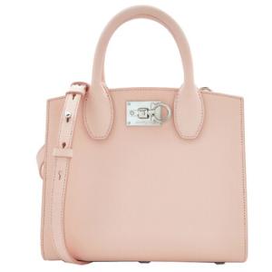 Pink Small Leather Studio Box Bag