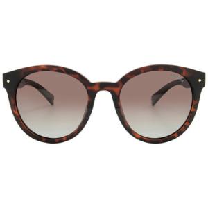 Polarized Brown Gradient Round Sunglasses PLD 6043S 0086LA