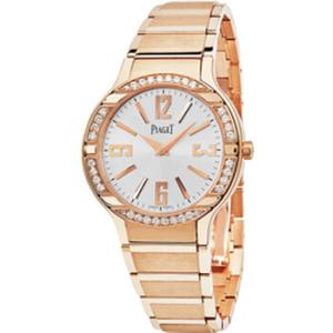 Polo Diamond Silver Dial 18Kt Rose Gold Bracelet Watch GOA36031