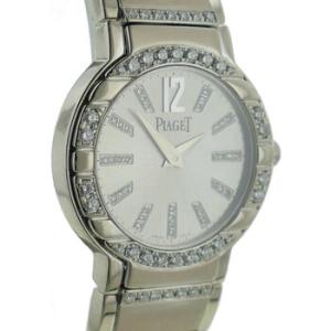 Polo Silver Dial 18K White Gold Diamond Watch G0A36233