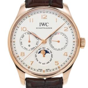 Portugieser Perpetual Moon Phase Automatic Silver Dial Watch IW344202