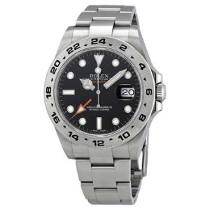 PreOwned Rolex Explorer II Black Dial Stainless Steel Oyster Bracelet Automatic Watch 216570BKSO