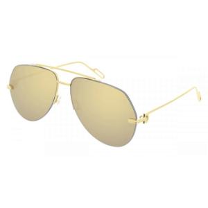 Premiere de Cartier Precious Gold Mirror Pilot Sunglasses CT0170S 003