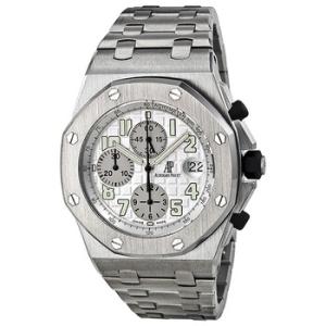 Preowned Audemars Piguet Royal Oak OffShore Chronograph Silver Dial Watch 25721ST.OO.1000ST.07.A