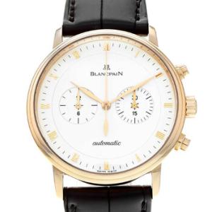 Preowned Blancpain Villeret Chronograph Silver Dial Watch 4082364255B