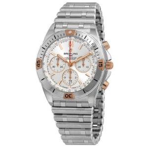 Preowned Breitling Chronomat B01 Chronograph Automatic Silver Dial Watch IB0134101G1A1