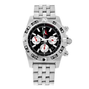 Preowned Breitling Chronomat Chronograph Automatic Chronometer Black Dial Watch AB01104DBC62377A