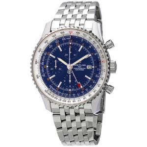 Preowned Breitling Navitimer 1 Chronograph GMT Automatic Blue Dial Watch A24322121C2A1