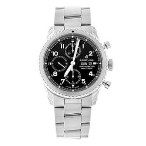 Preowned Breitling Navitimer 8 Chronograph Automatic Chronometer Black Dial Watch A13314101B1A1