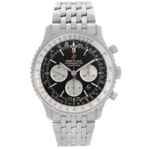Preowned Breitling Navitimer Chronograph Automatic Chronometer Black Dial Watch AB0127211B1A1