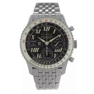Preowned Breitling Navitimer Spatiographe Chronograph Automatic Black Dial Watch A36030.1
