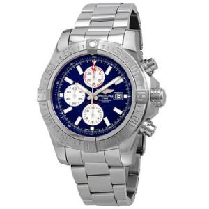 Preowned Breitling Super Avenger Ii Chronograph Automatic Mariner Blue Dial Watch A13371111C1A1