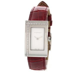 Preowned Burberry Quartz Diamond White Dial Watch BU5502