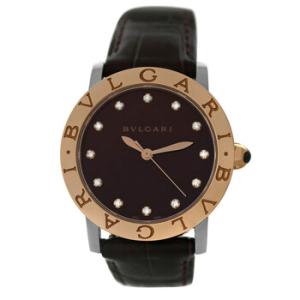 Preowned Bvlgari Bvlgari Automatic Diamond Brown Dial Watch