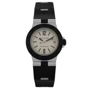 Preowned Bvlgari Diagono Quartz Black Dial Watch AL32A