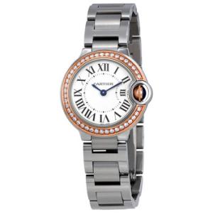 Preowned Cartier Ballon Bleu De Cartier Diamond Silver Dial Watch WE902079