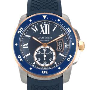 Preowned Cartier Calibre De Cartier Automatic Blue Dial Watch W2CA0009