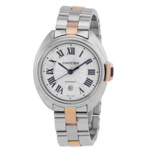 Preowned Cartier Cle de Cartier Automatic Silver Dial Watch W2CL0004
