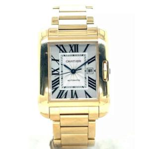 Preowned Cartier Tank Anglaise Silver Dial Watch W5310018