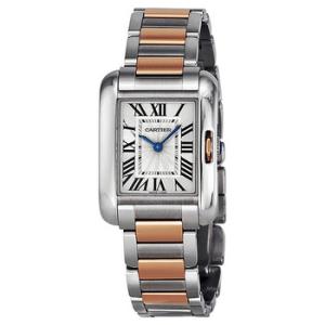 Preowned Cartier Tank Anglaise Silver Dial Watch W5310036