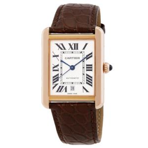 Preowned Cartier Tank Solo Automatic White Dial Watch W5200026