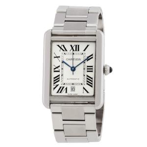 Preowned Cartier Tank Solo XL Automatic Silver Dial Watch W5200028