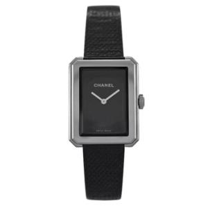 Preowned Chanel BoyFriend Black Dial Watch H5317