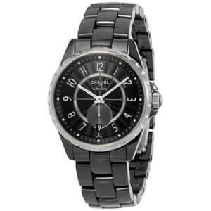 Preowned Chanel J12 Black Dial Watch H3836