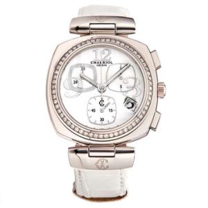 Preowned Charriol Alexandre Chronograph Quartz Diamond Watch ALCD.760.003