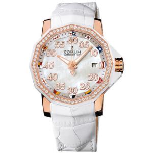 Preowned Corum Admirals Cup Competition Diamond Motherofpearl Dial Watch 082.951.850089 PN34
