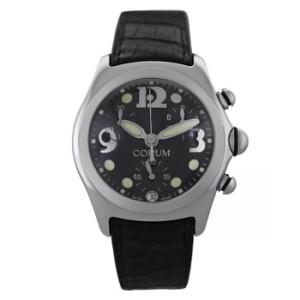Preowned Corum Bubble Chrono Quartz Black Dial Watch 396.150.20